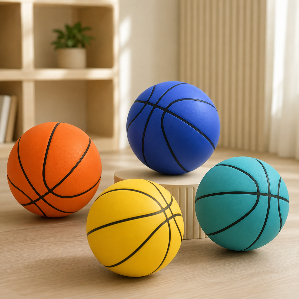 Silent PU Foam Basketball for Kids Indoor Play